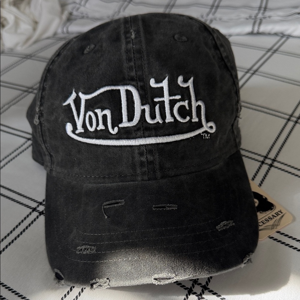 Von Dutch Charcoal Distressed Hat